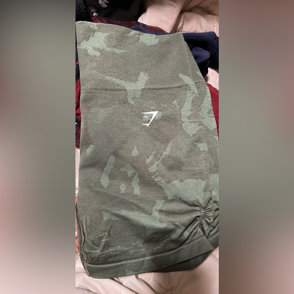 Gymshark Green Camo Athletic Shorts